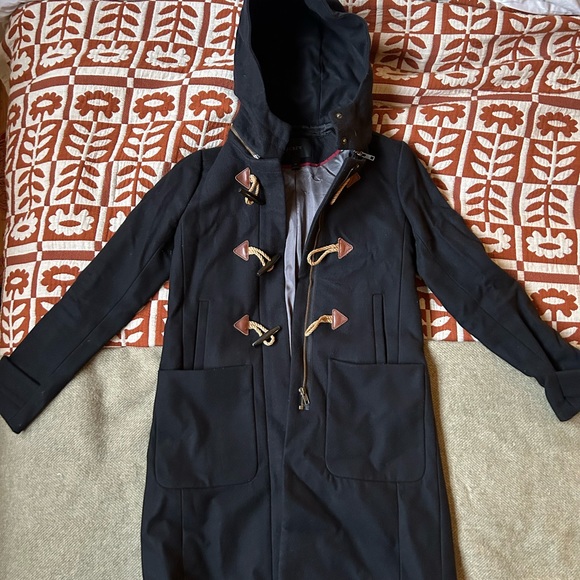 vintage J CREW boiled wool toggle coat with detachable hood - Picture 2 of 7